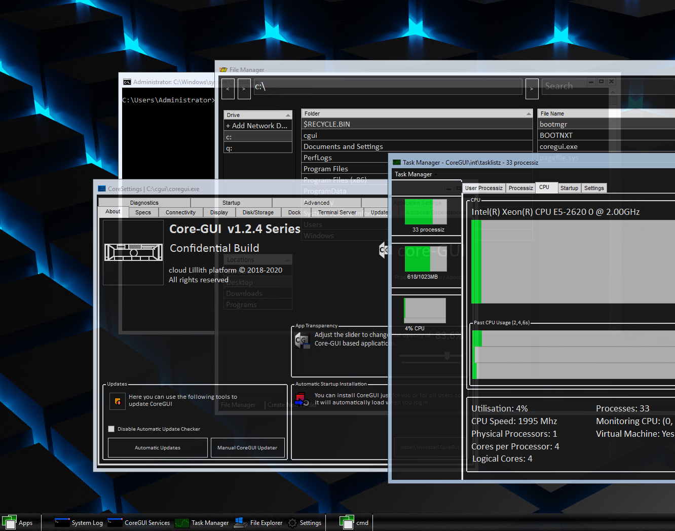 CoreGUI desktop